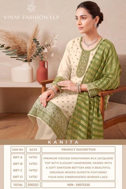 Vinay kuleesh kanita wholesale dress material description